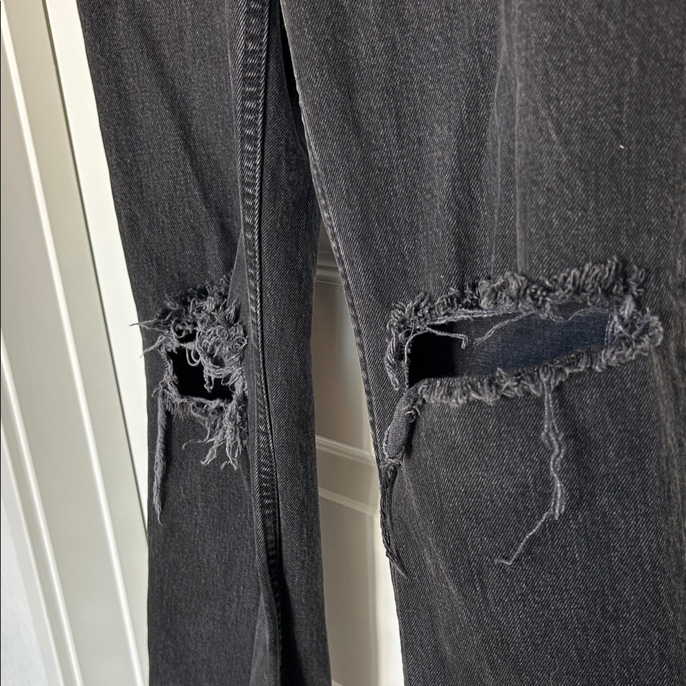 Abercombie and fitch 90s straight ultra High Rise Black Jeans - Picture 3 of 4